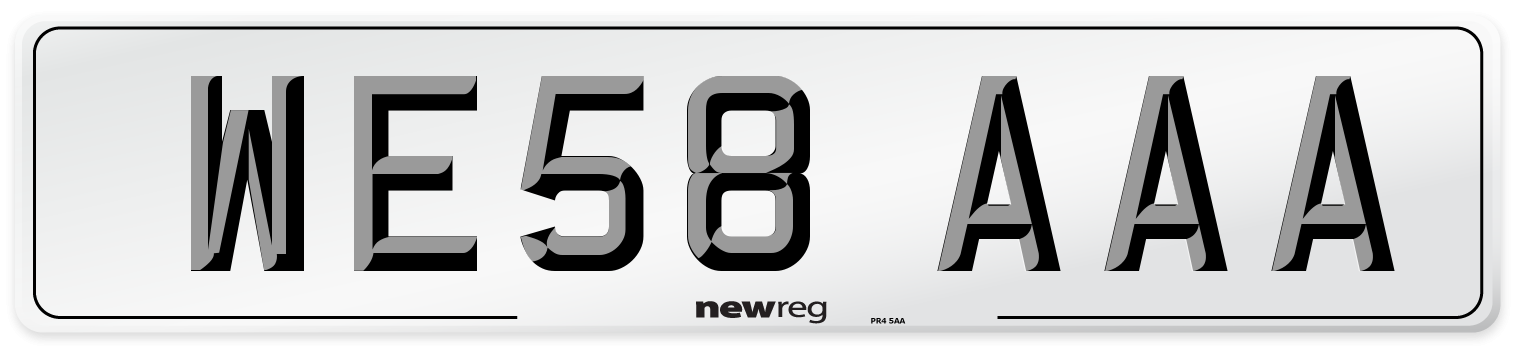 WE58 AAA Number Plate from New Reg